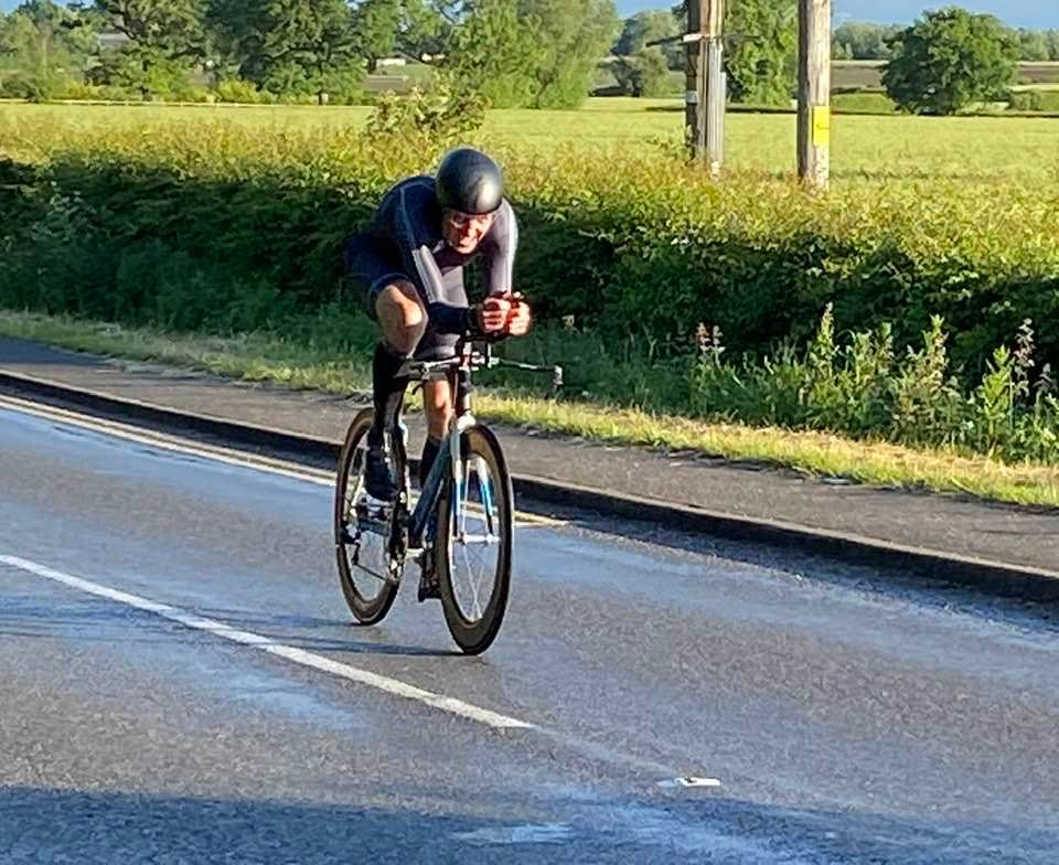Andy Croft putting the hammer down